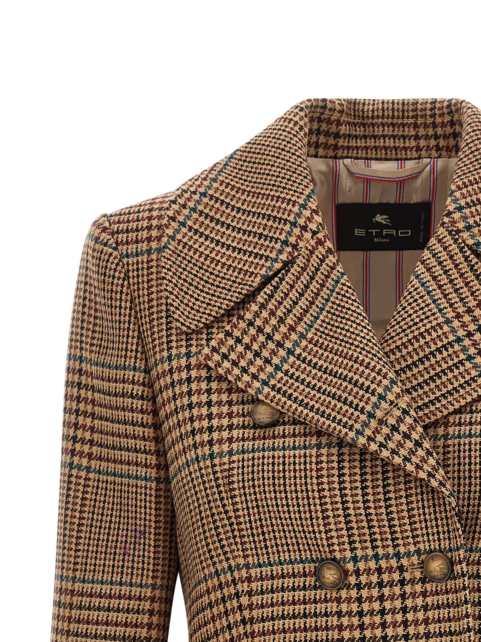 Etro Prince Of Wales Coat – 100% wool - view 3