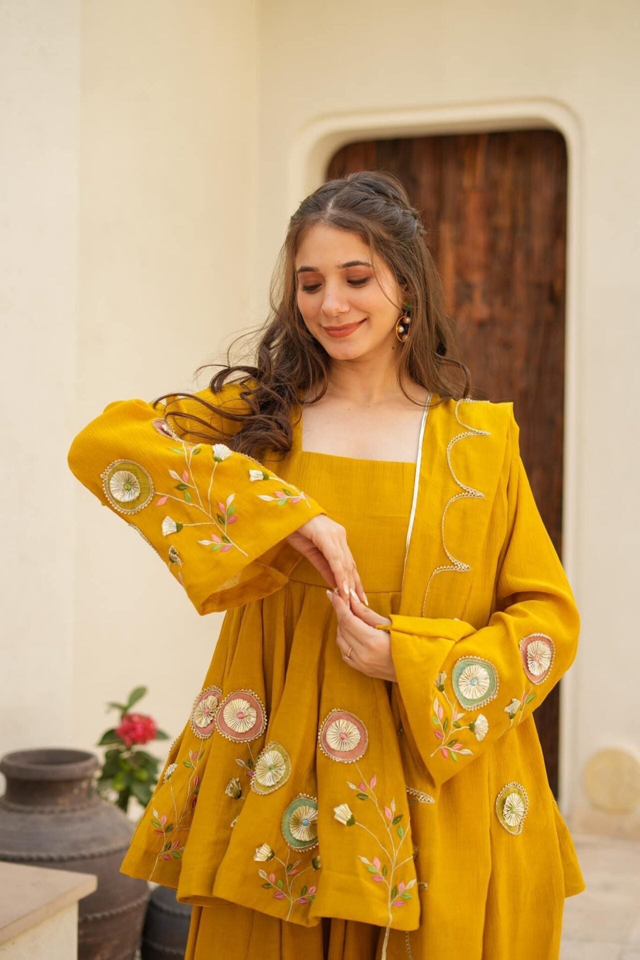Idaho-o Jassica mustard sharara set - view 5