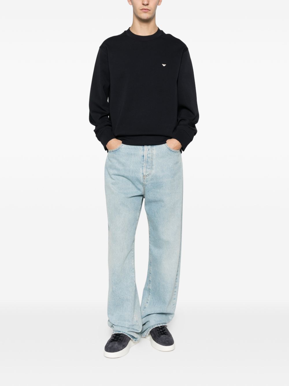Emporio Armani Cotton crewneck sweatshirt - view 5