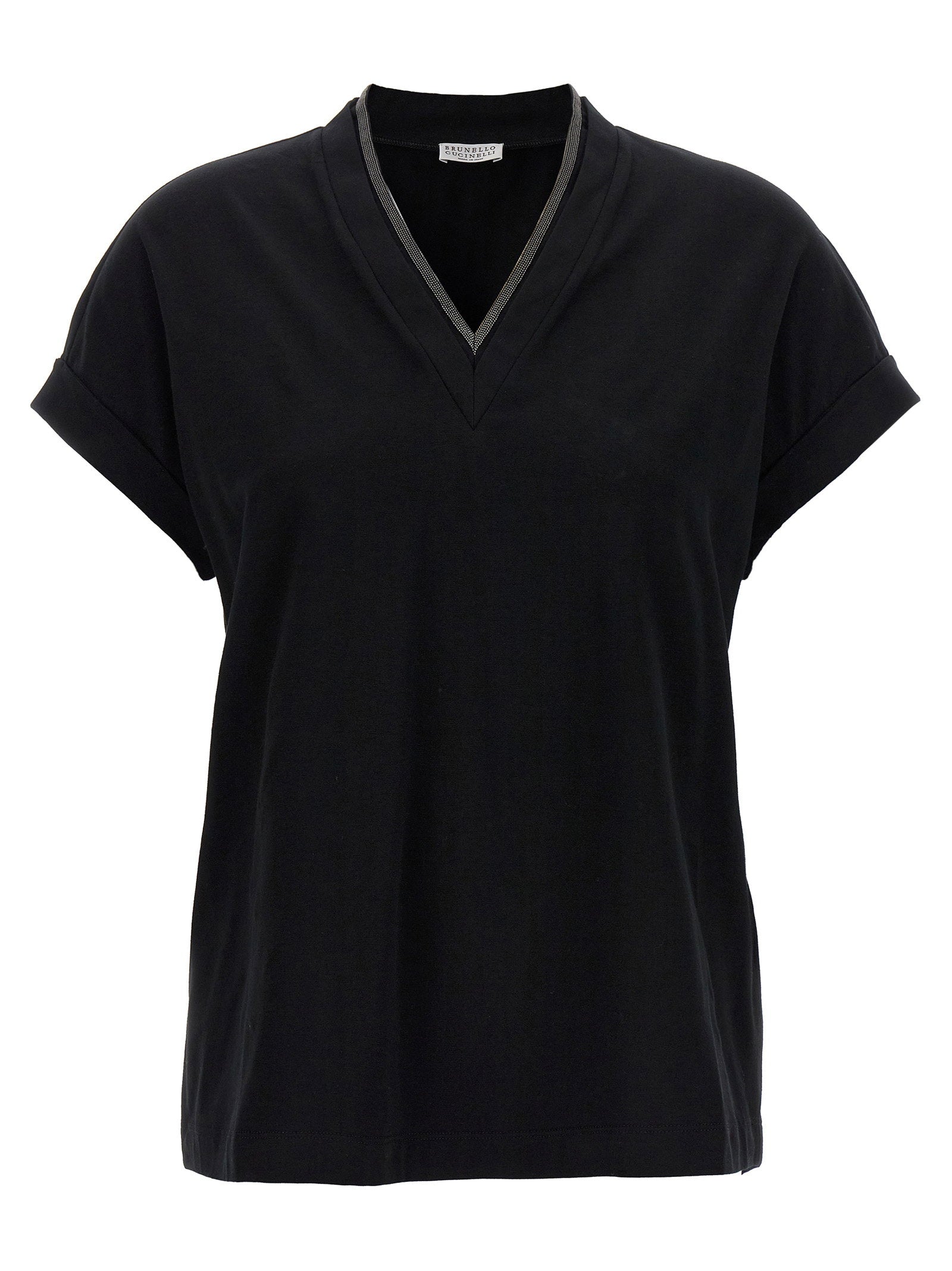 Brunello Cucinelli Monile T-shirt – 93% co, 7% ea