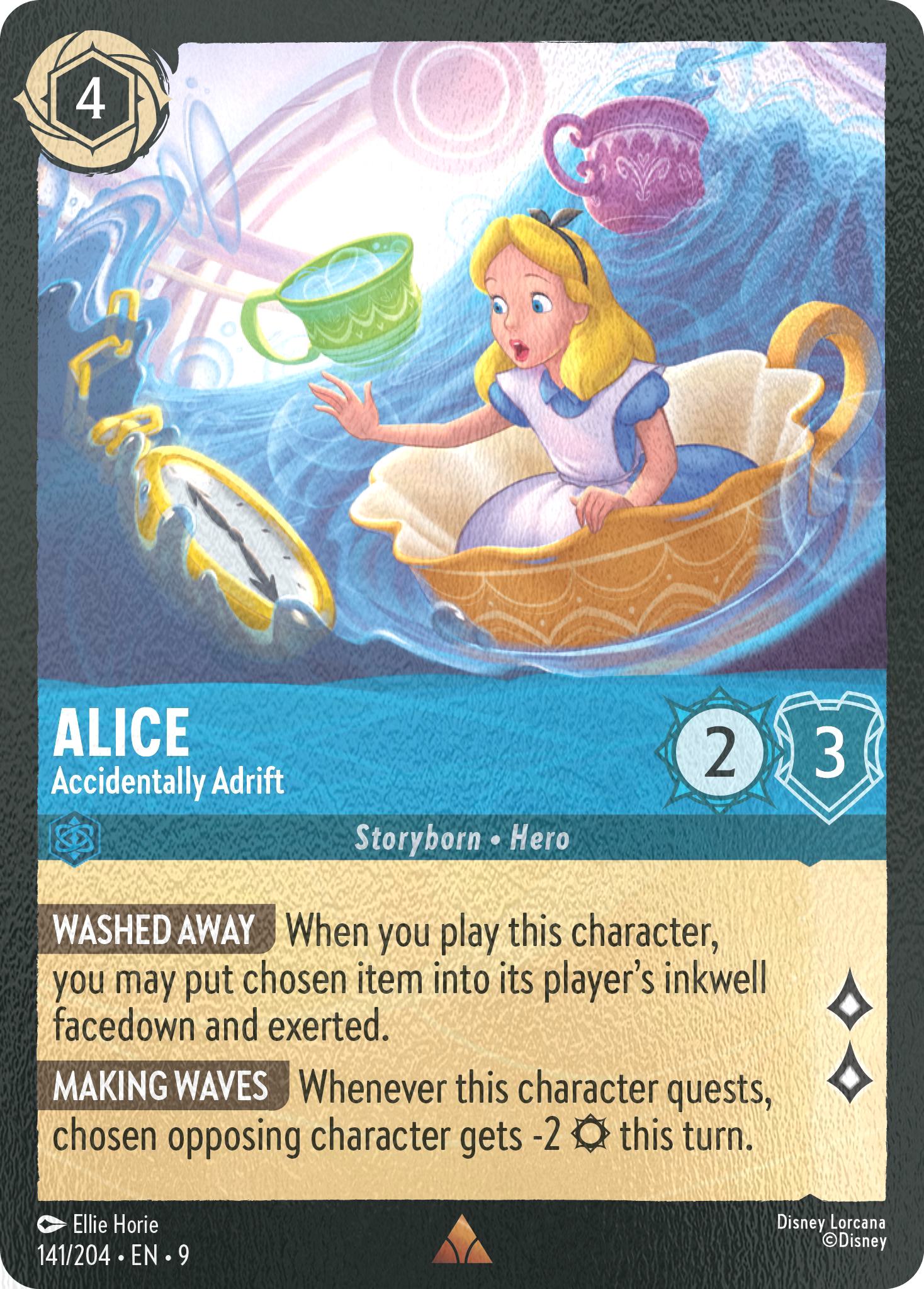 204 fabled cold – Lorcana Alice - Accidentally Adrift - 141/204 [Fabled] [Cold Foil]
