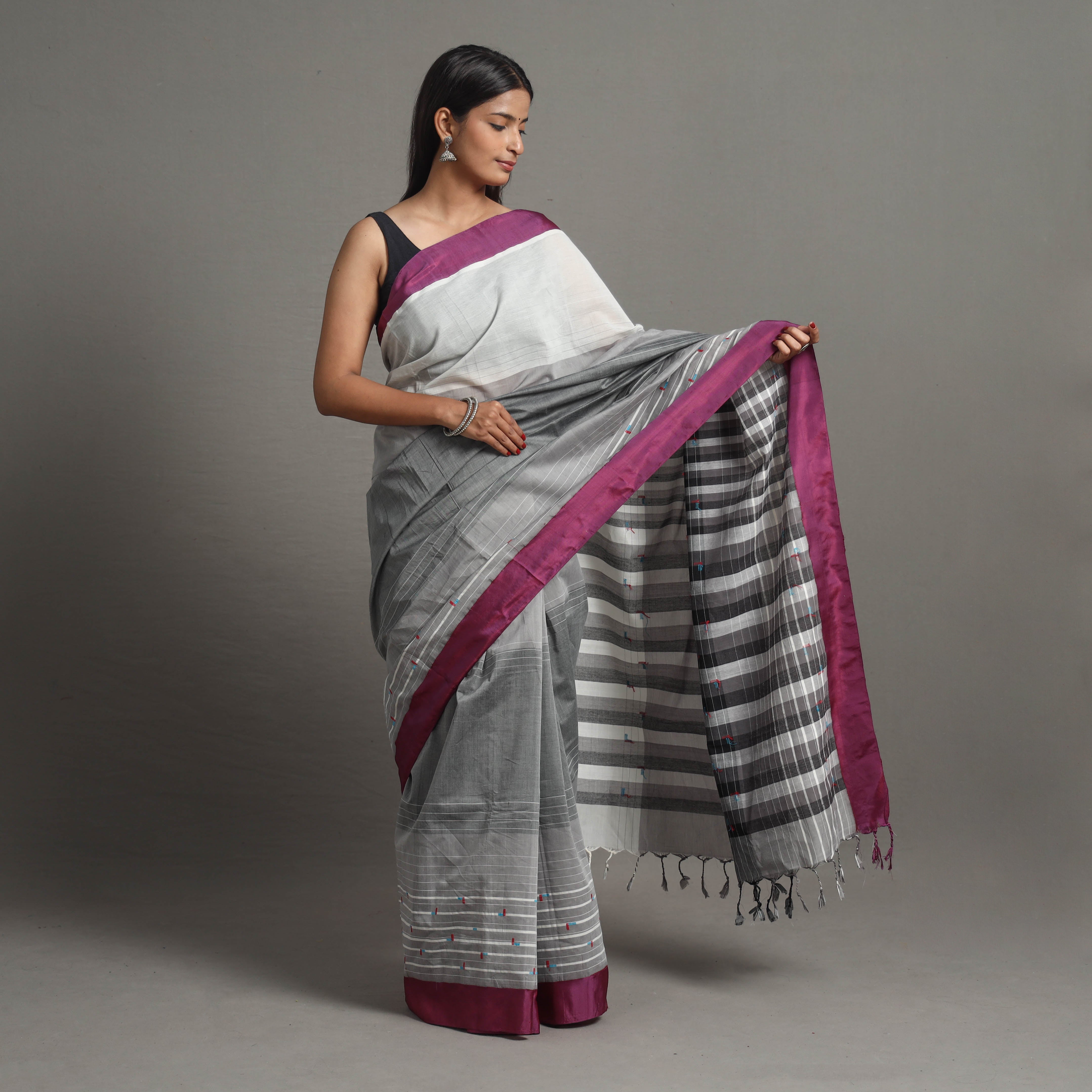 CHITRIKA Kuppadam Silk Border Cotton Handloom Saree 88 - view 2