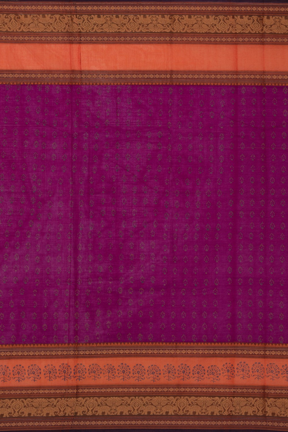 Kalanjali Ethnics Hand block printed cotton saree - view 4