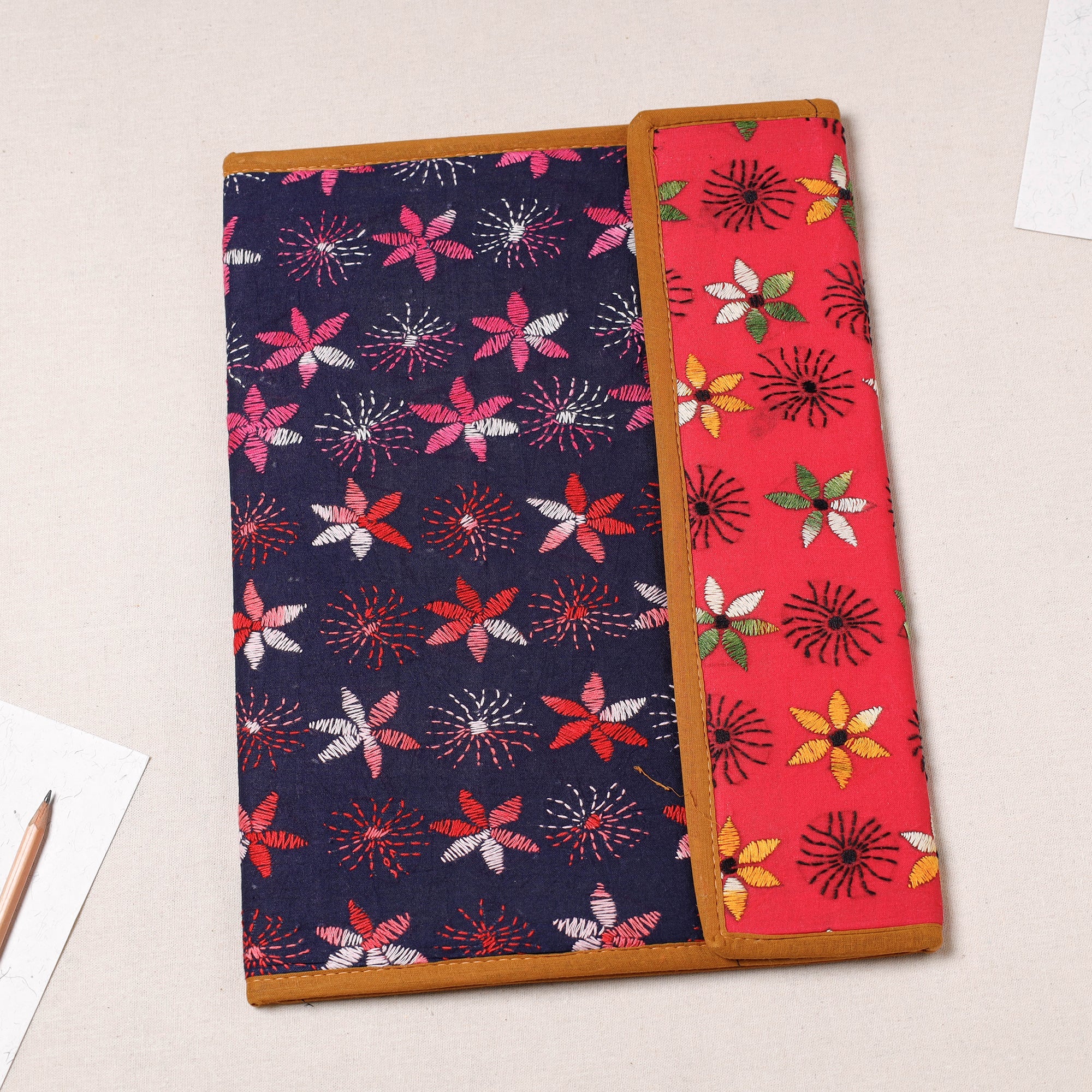 ASALKAAR Bengal Kantha Work Handcrafted File Folder