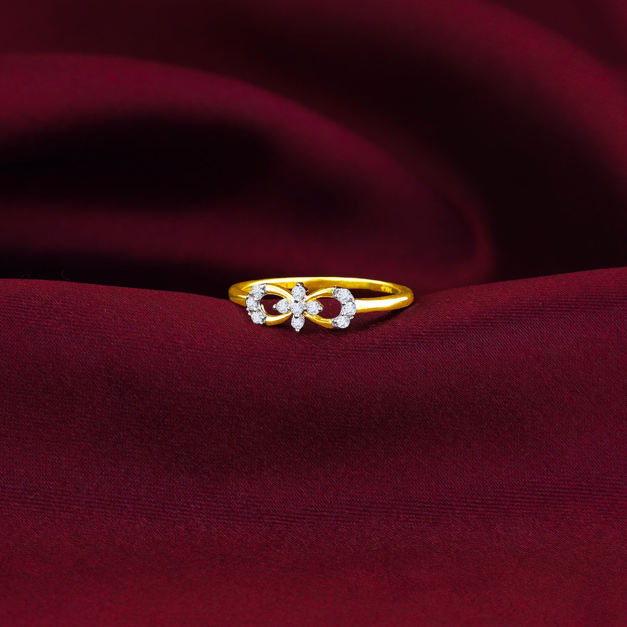 GIVA Jewellery Gold Forever You Diamond Ring - view 2