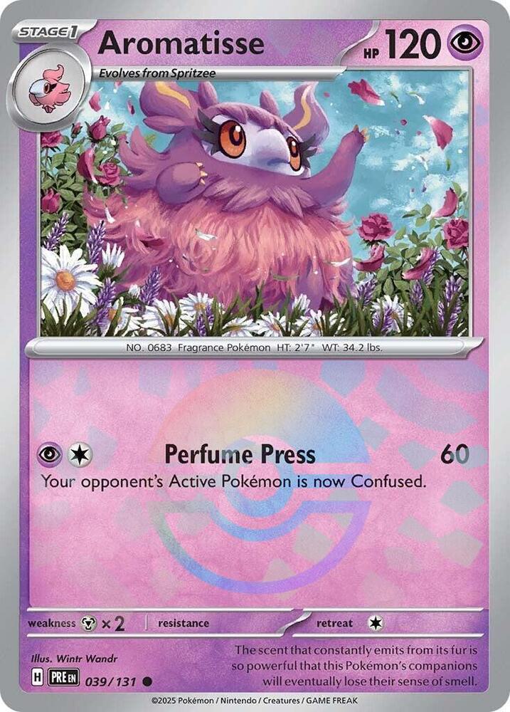 Common sv085-039 reverse – Pokémon Aromatisse - Poké Ball Pattern - 039/131 - Common [sv085-039] [Reverse Holo]