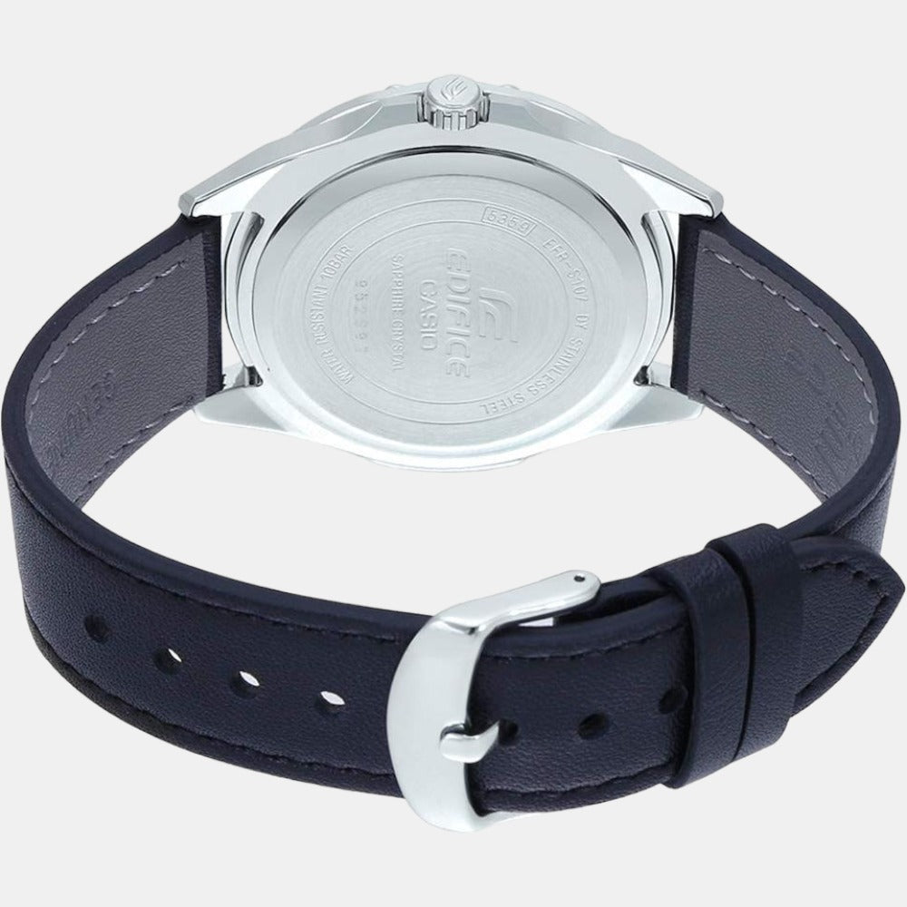 Casio Edifice Men Quartz Black Dial Analog Leather Watch EX510 - view 4