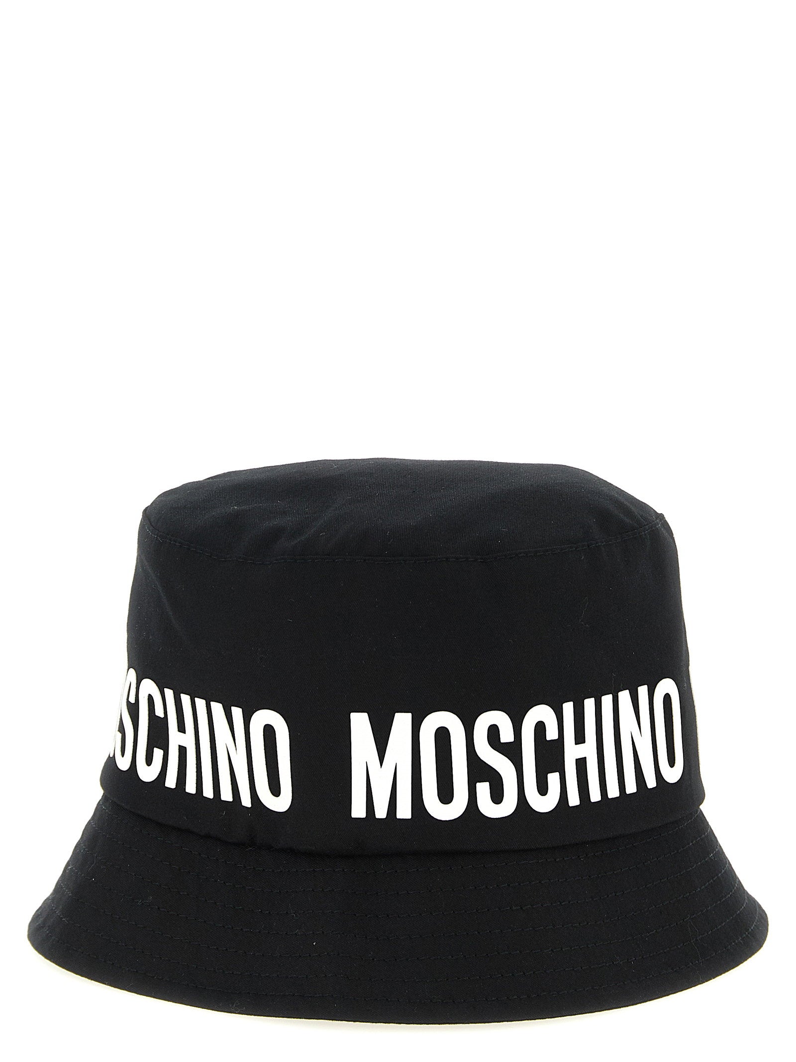 Moschino Kid Teen Logo Bucket Hat – 100% cotton - view 2