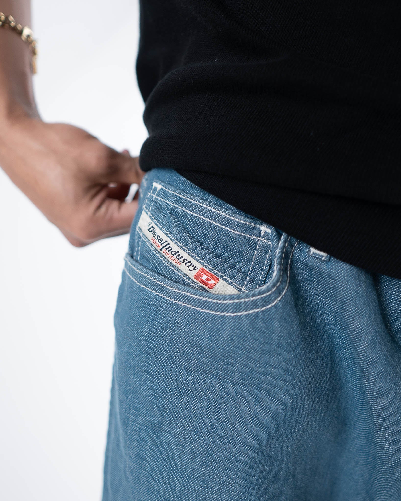 Diesel D-Vider L.32 Pantaloni Light Blue - DS - view 2