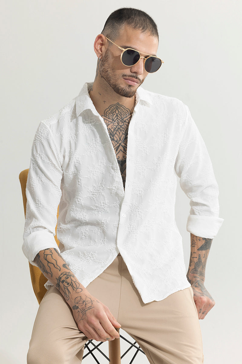 SNITCH Quilon White Shirt