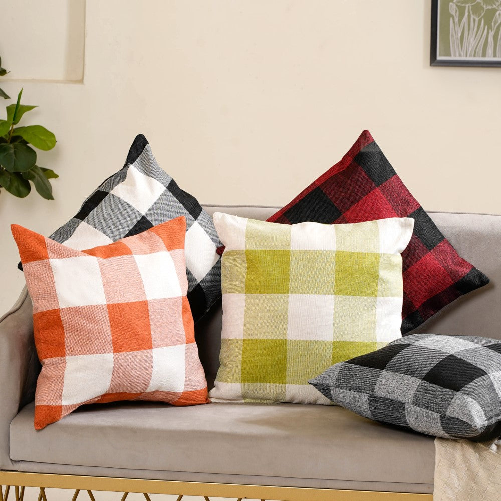 Nestasia Checked Cushion Cover Set of 2