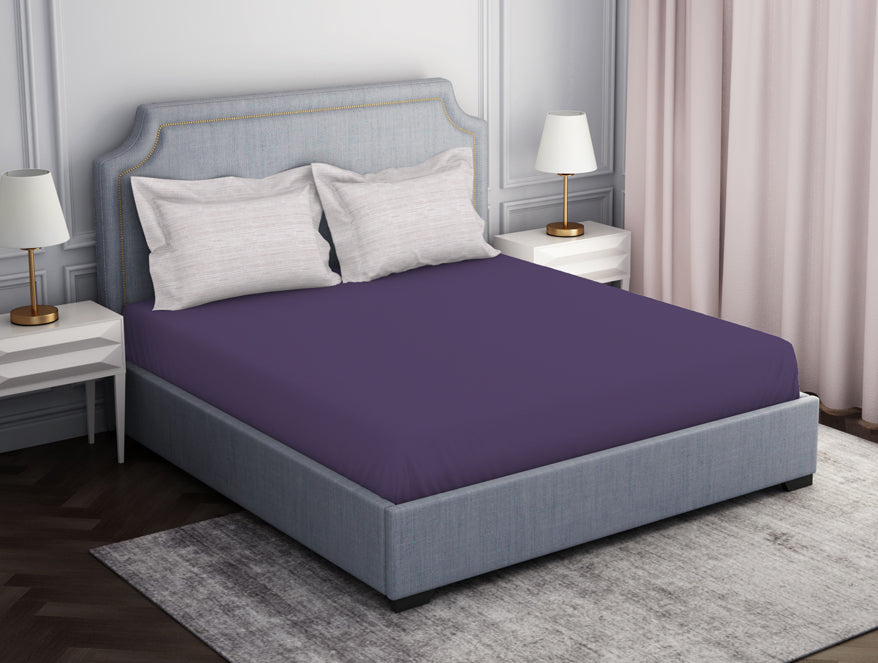 Spaces India Tonalelgence Ornate Light Violet 100% Cotton King Size Bedsheet - Essentials by Spaces - view 2