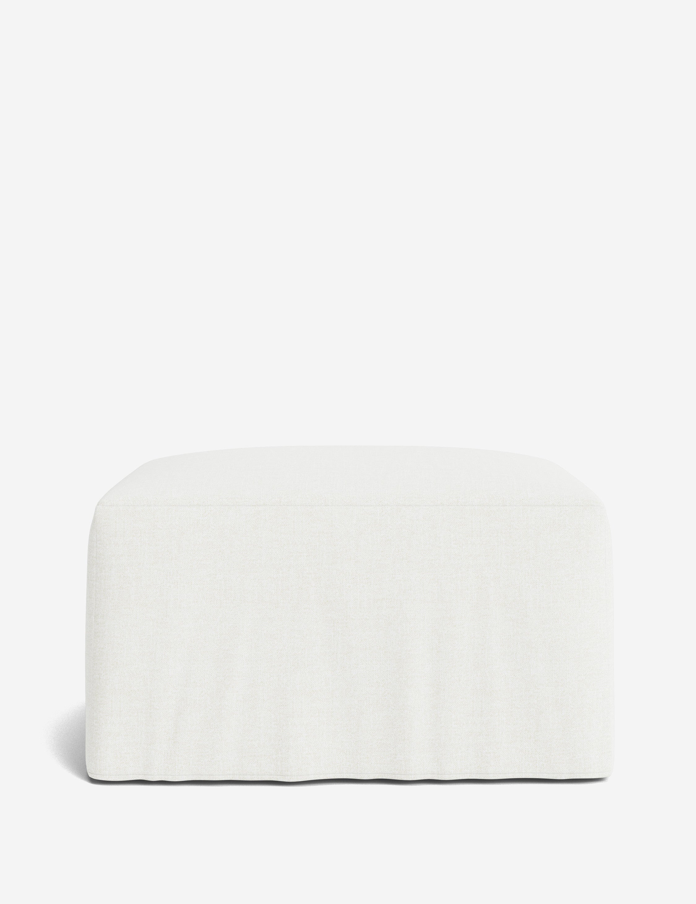 Lulu and Georgia Portola Slipcover Ottoman - view 10