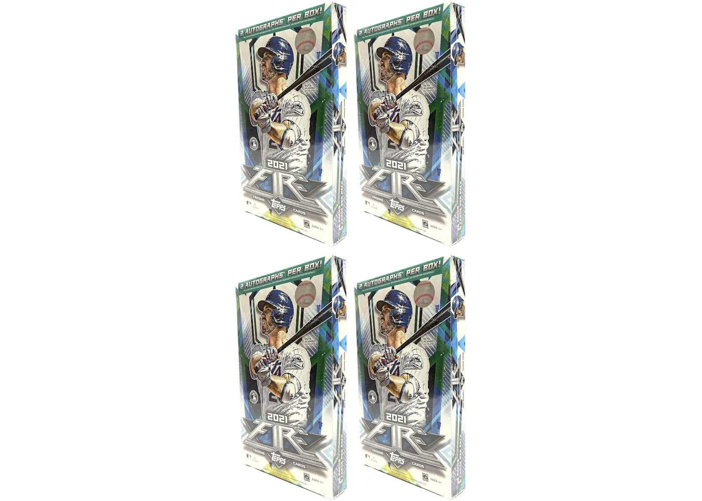 2021 Topps Fire Baseball Hobby Box 4x Lot - view 2
