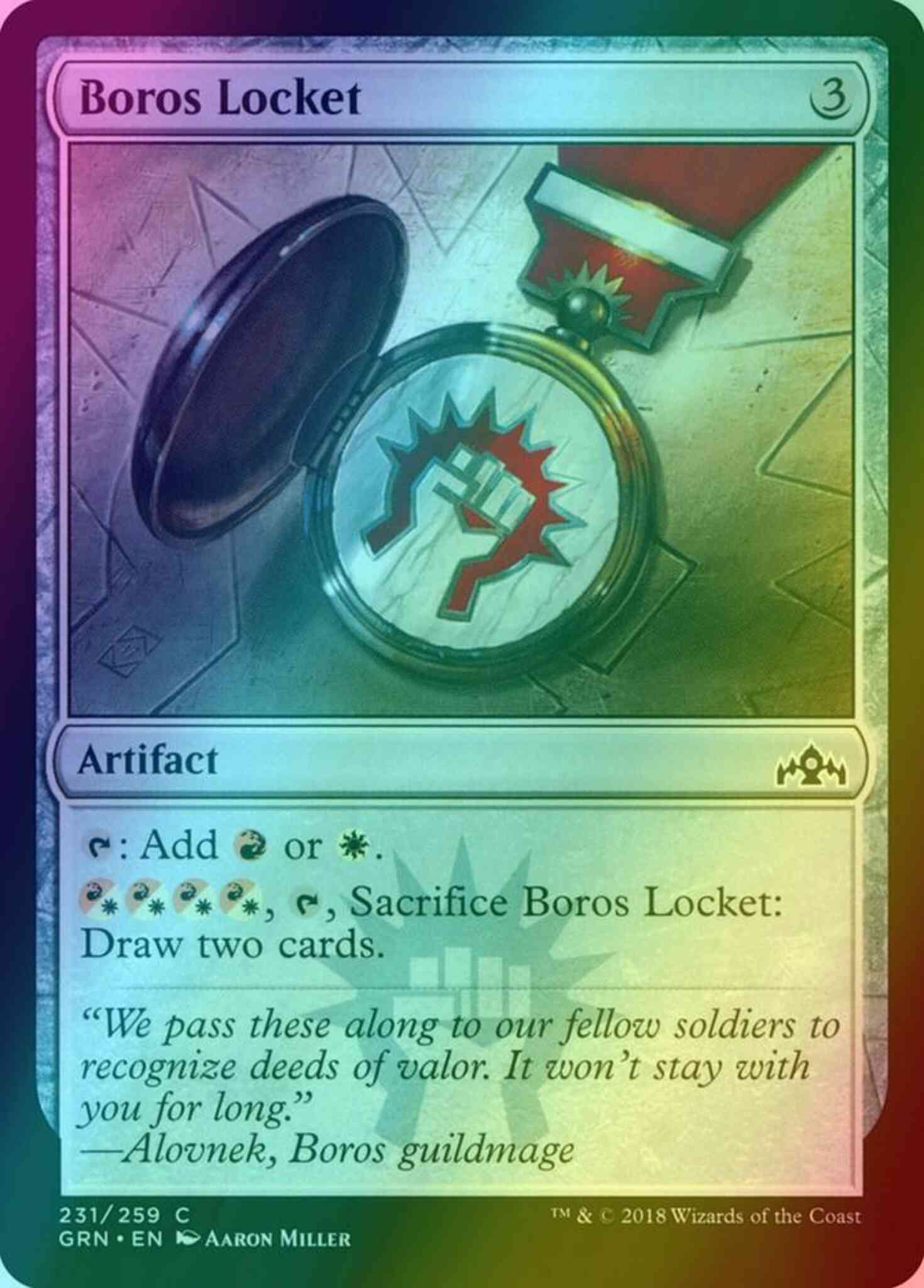 Boros locket 231 – Magic Boros Locket [231] [Guilds of Ravnica] [Foil]