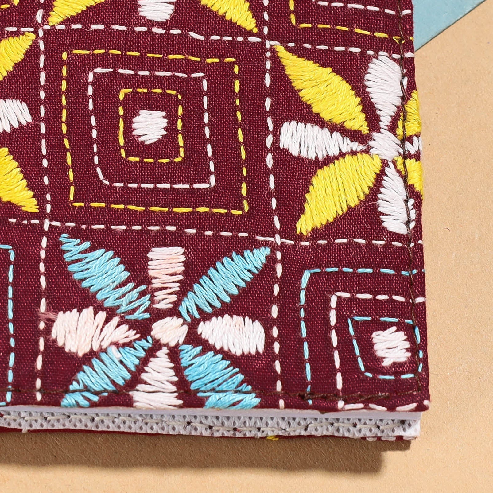 ASALKAAR Bengal Kantha Work Handcrafted Notepad (4 x 3 in) - view 2