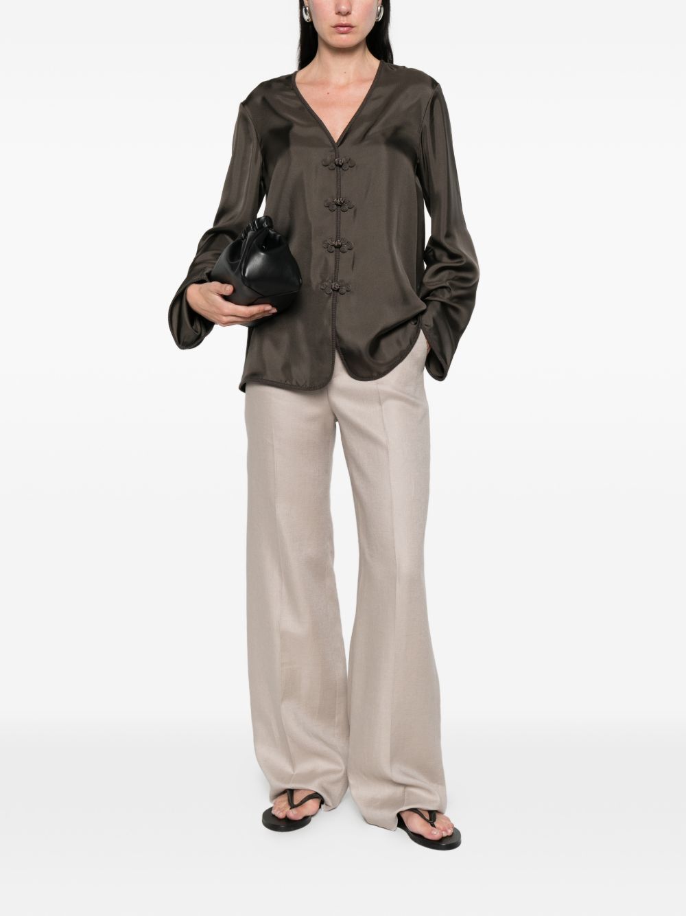 Tagliatore Linen trousers – Outer: Linen/Flax 50% - view 2