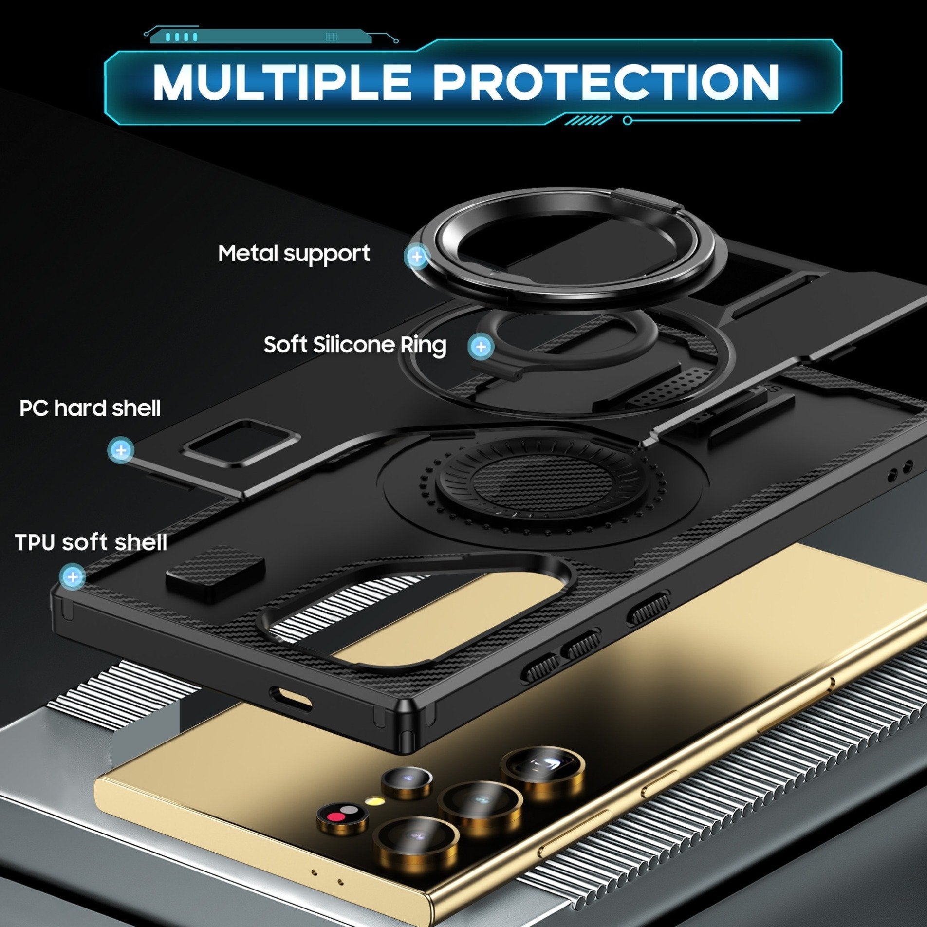 Million Cases Vent Flow Heat Dissipating Rotating Ring Case - Samsung - view 6