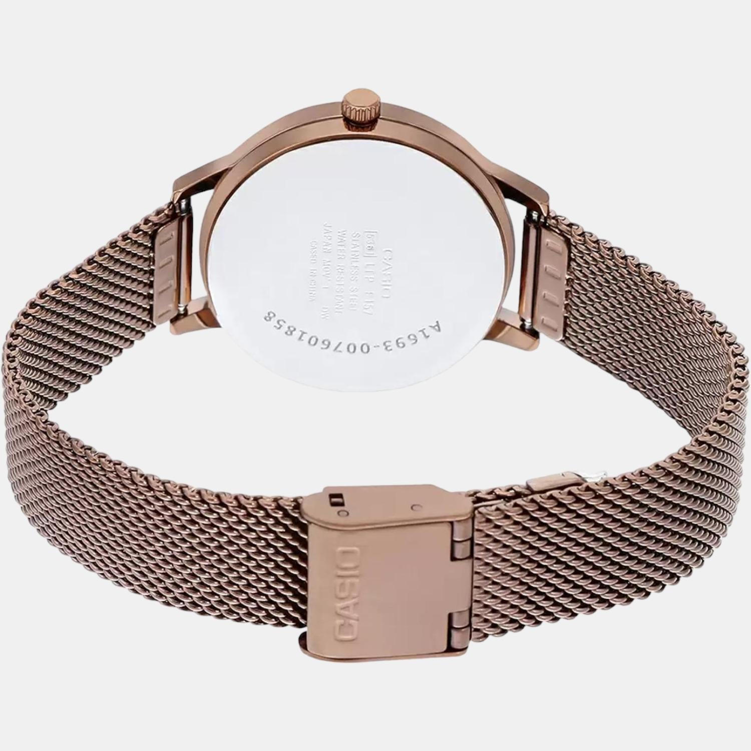 Casio Enticer Women Quartz Rose Gold Dial Analog Stainless Steel Watch A1693 - view 5