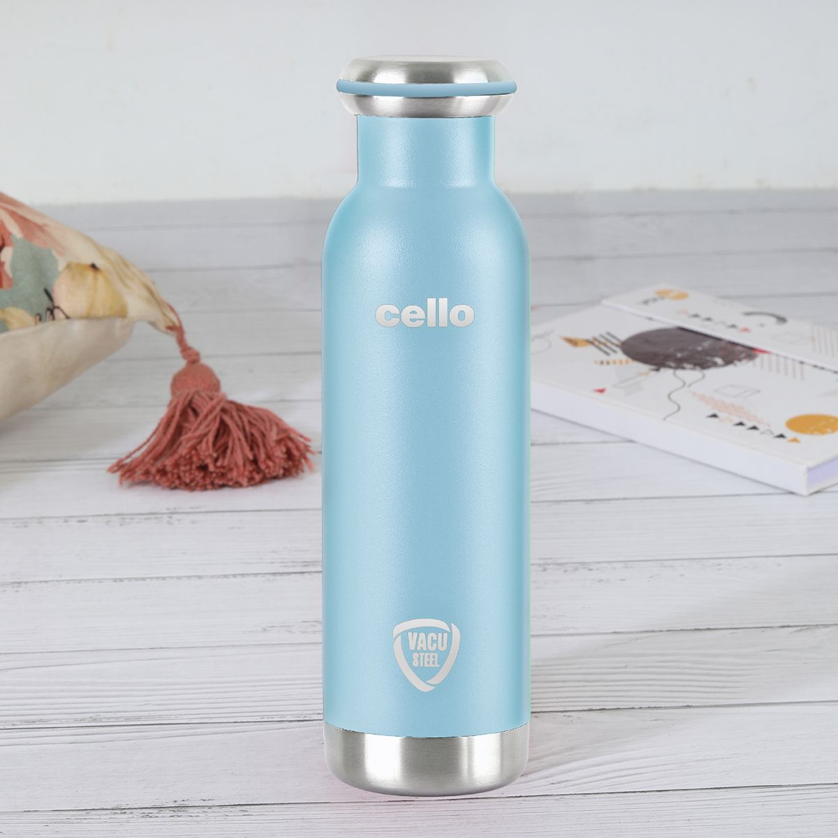 Cello Duro Sip Flask, Vacusteel Water Bottle, 600ml