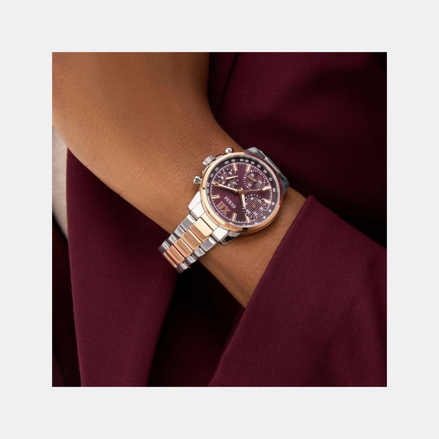 Guess Dress Women Quartz Red Dial Multi-Function Stainless Steel Watch GW0933L5 - view 8