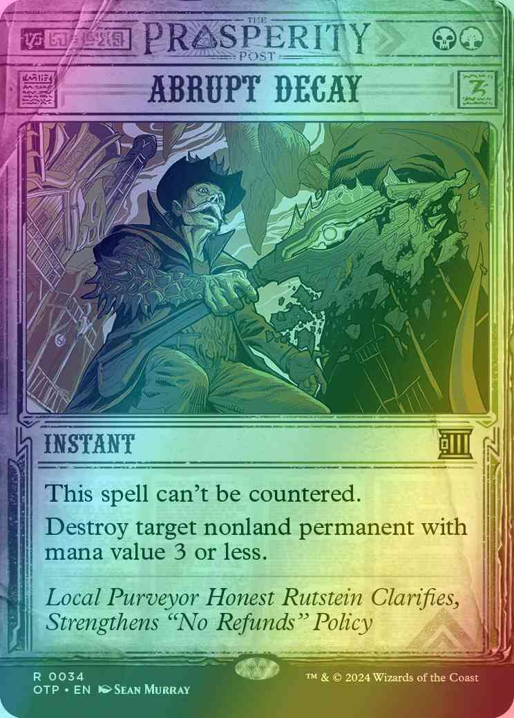 Abrupt decay 34 – Magic Abrupt Decay [34] [Breaking News Showcase] [Breaking News] [Foil]