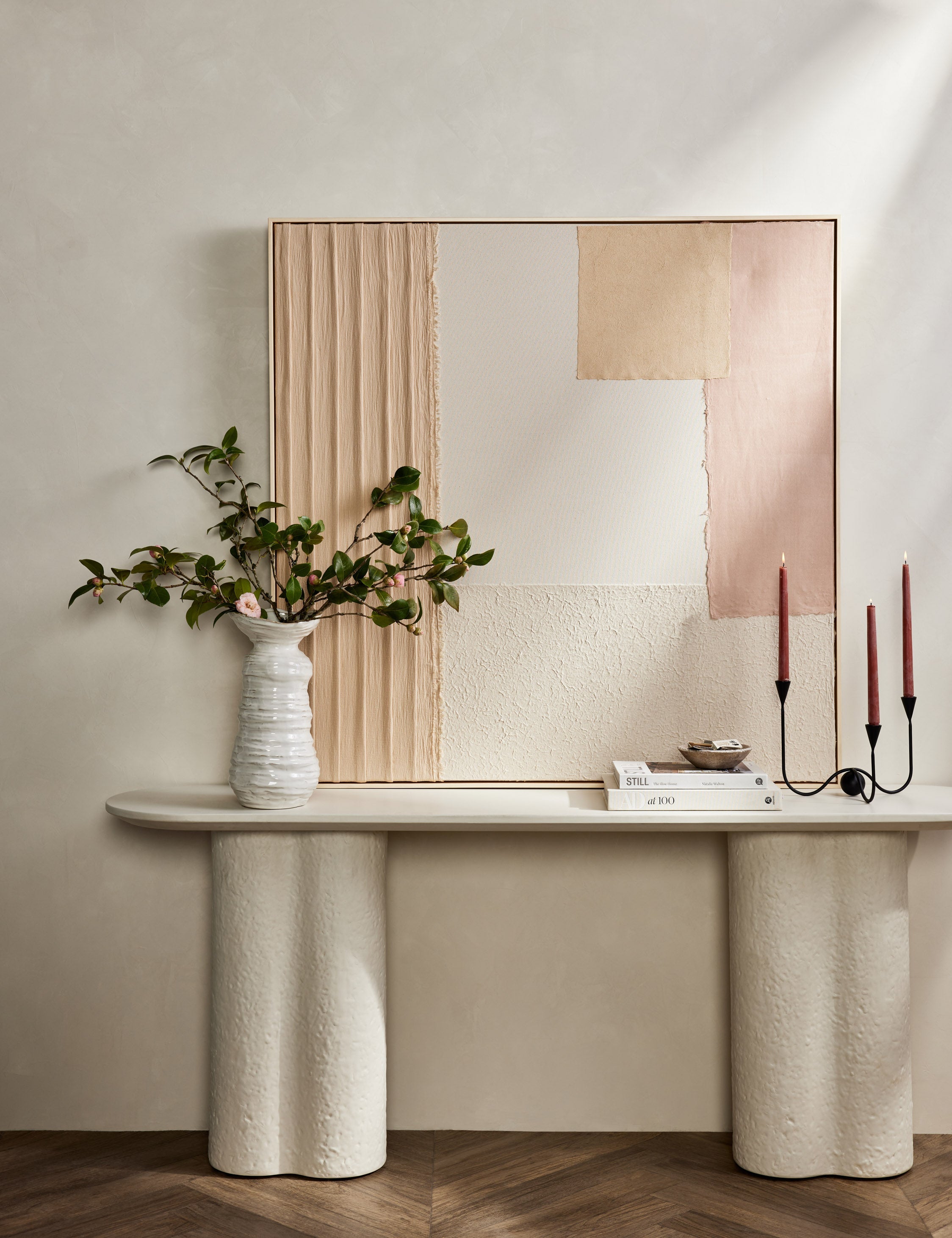 Lulu and Georgia Patchwork Blush Wall Art by Visual Contrast - view 2