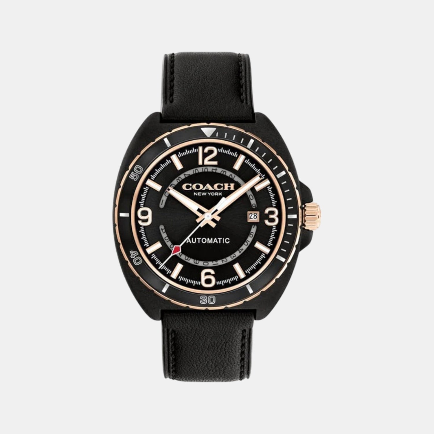 Coach Charter Men Automatic Black Dial Analog Leather Watch 14602734
