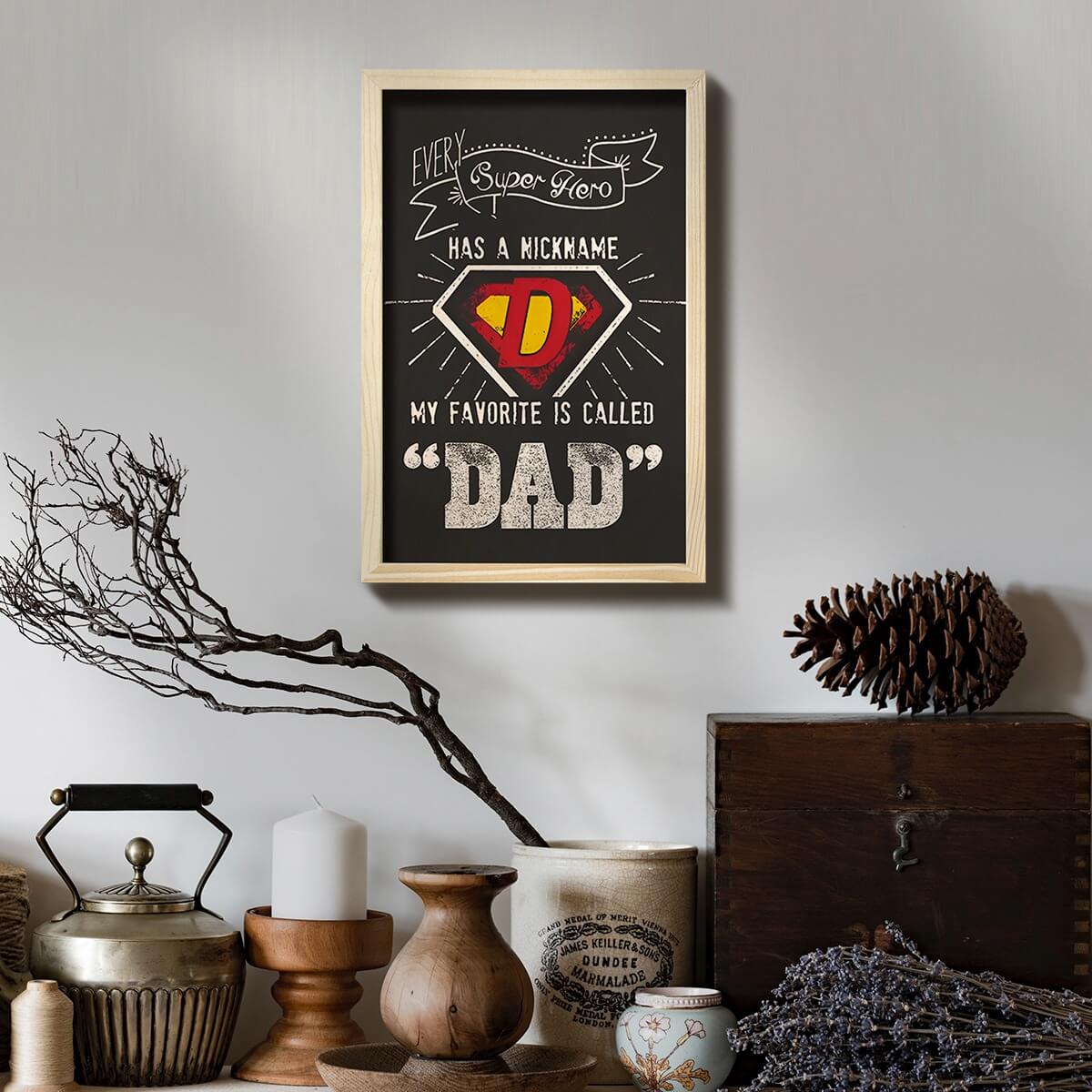 Bigsmall_cc Superhero Dad Wooden Wall Art - view 6
