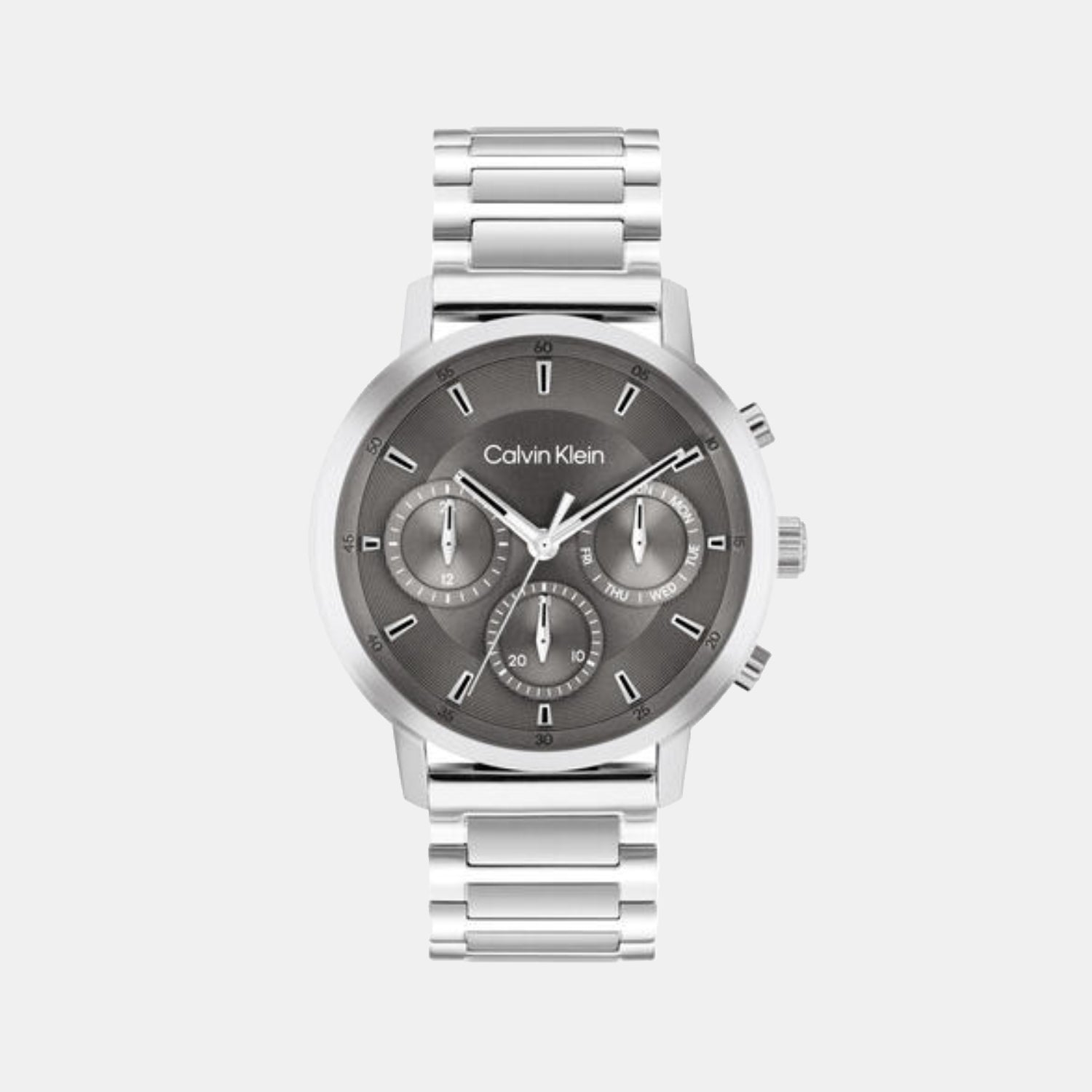 Calvin Klein Gauge Men Quartz Grey Dial Multi-Function Stainless Steel Watch 25200493