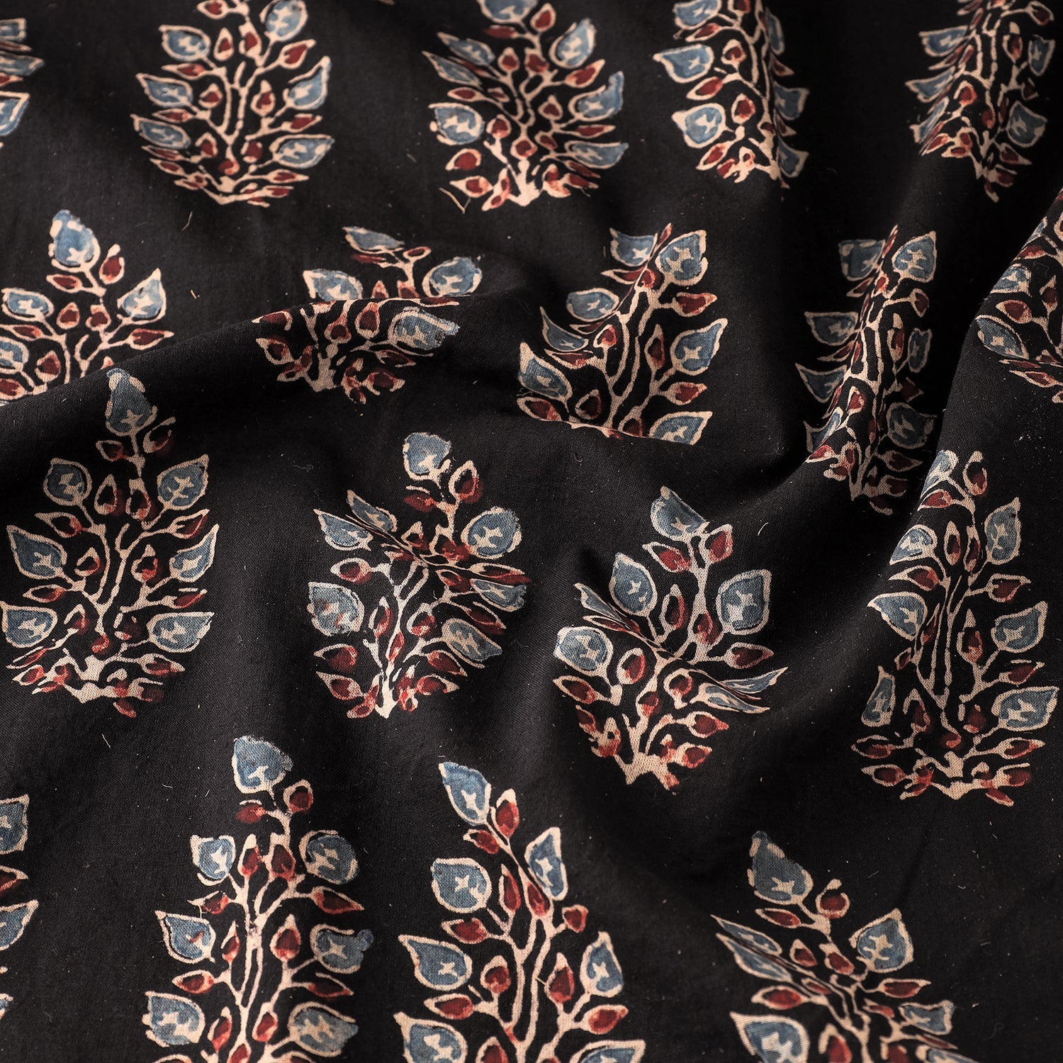 KACHCHH JI CHHAAP Black - Ajrakh Hand Block Printed Cotton Fabric 01 - view 3