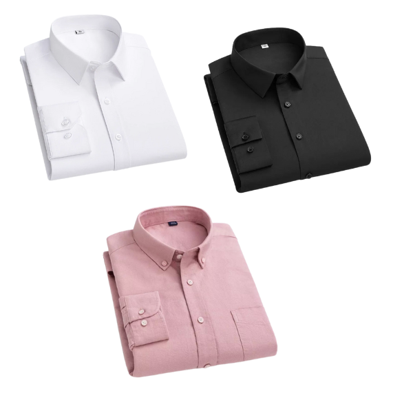 BlackTree Combo of 3 Cotton Shirt for Man ( White,Black and Pink )