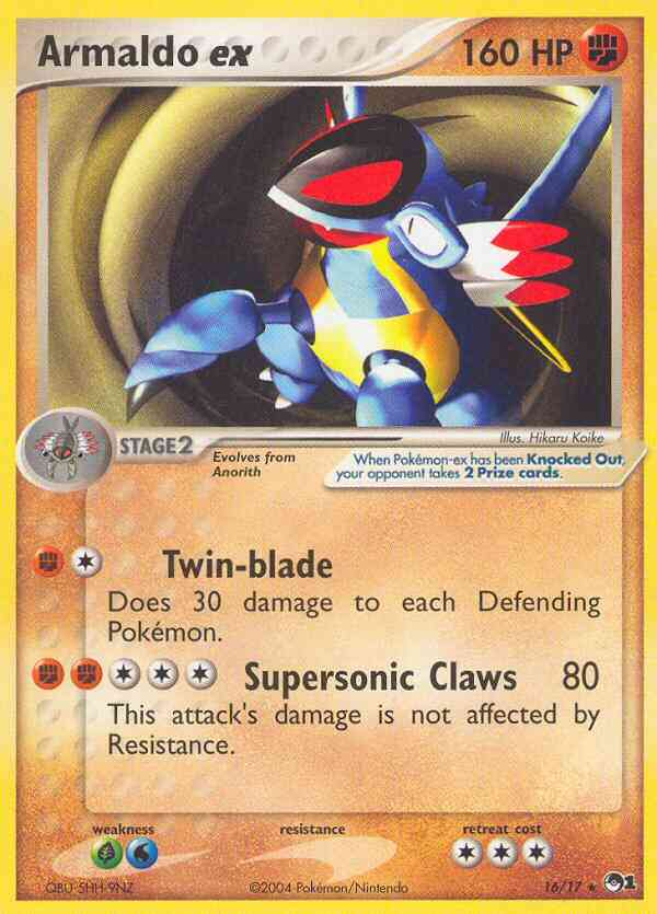Rare pop1-16 holo – Pokémon Armaldo ex - 16/17 - Rare [pop1-16] [Holo]