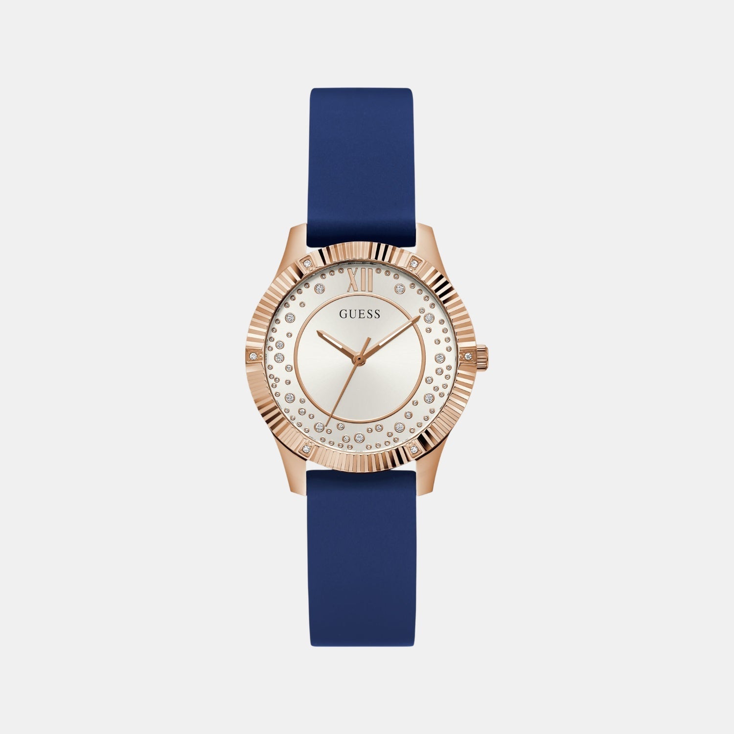 Guess Dress Women Quartz White Dial Analog Silicone Watch GW0766L4