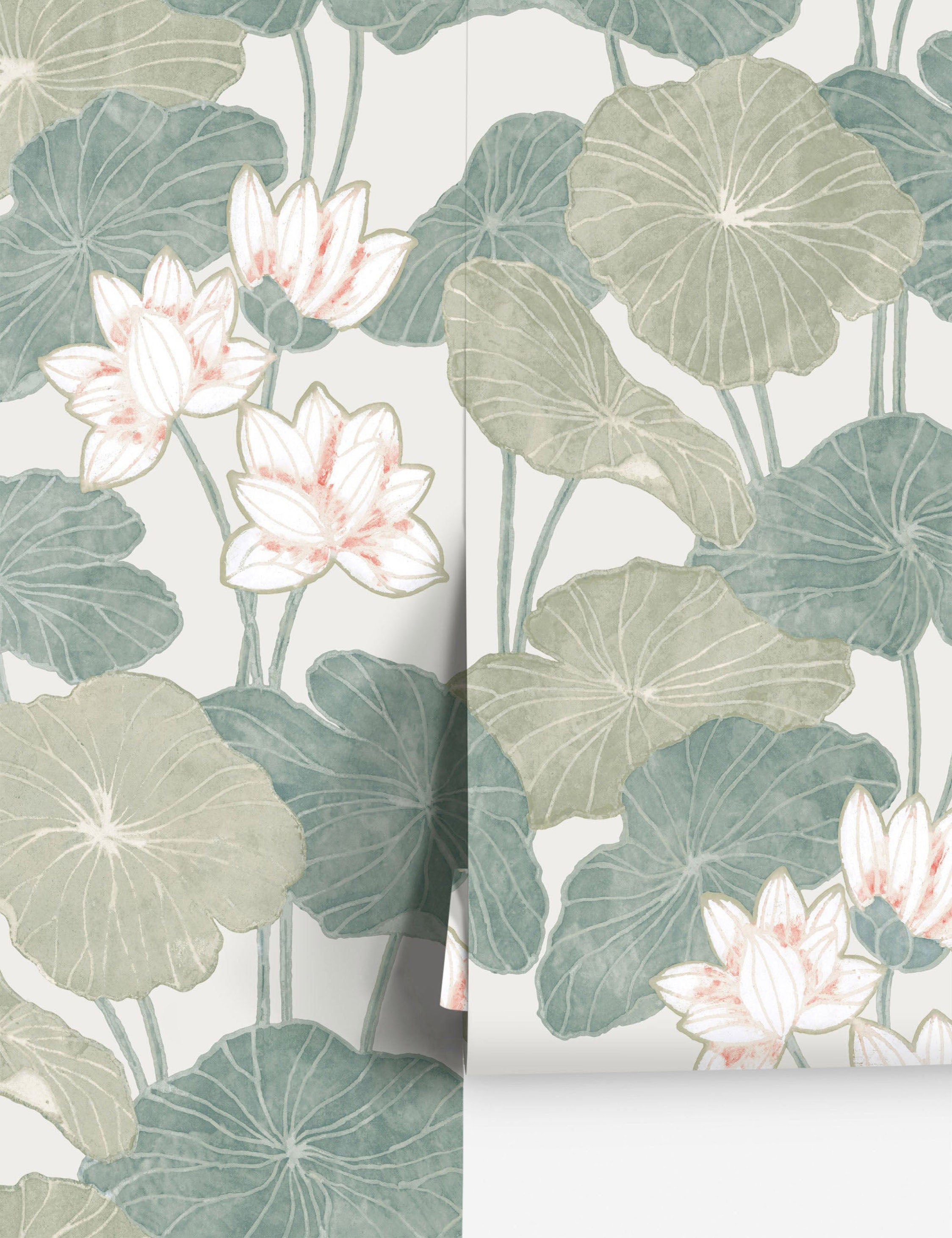 Lulu and Georgia Lily Pad Peel + Stick Wallpaper - view 2