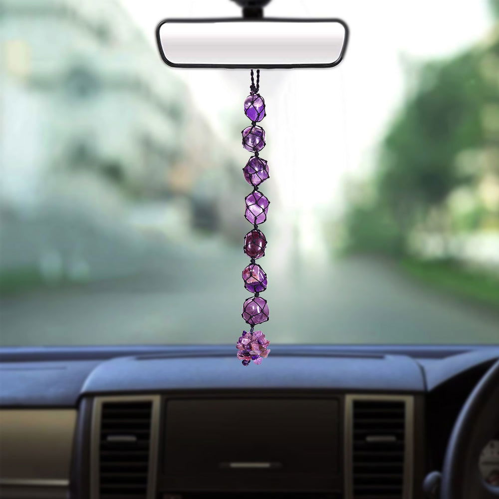 Gemsmantra Amethyst Tumbled Hanging - view 2