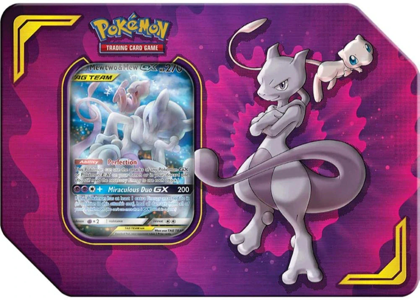 Pokémon 2019 Pokemon TCG Power Partnership Tin Mewtwo & Mew GX