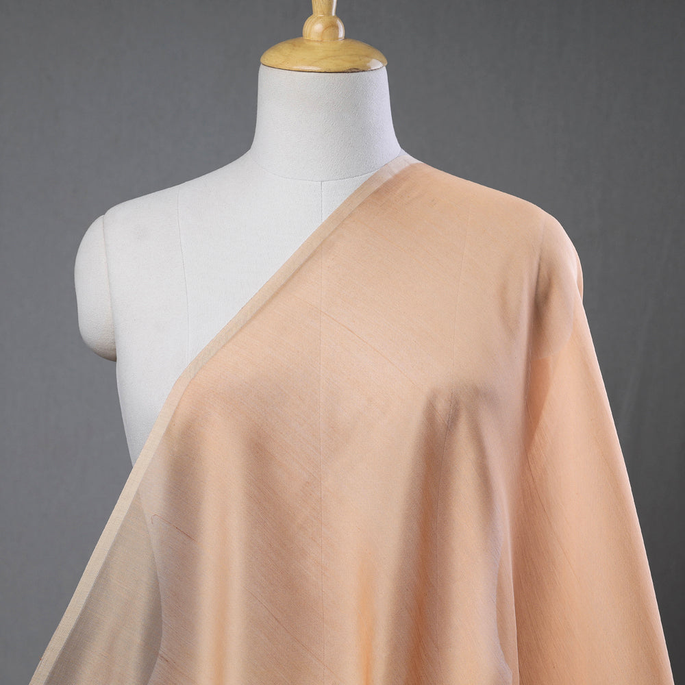 ITOKRI CRAFTS INITIATIVE Brown - Maheshwari Silk Cotton Pure Handloom Fabric
