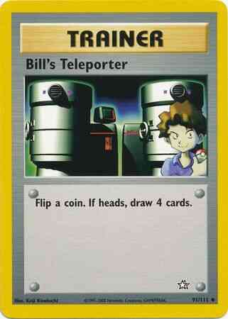 Unlimited neo1u-91 non-holo – Pokémon Bill's Teleporter - 91/111 - Uncommon - Unlimited [neo1U-91] [Non-Holo]