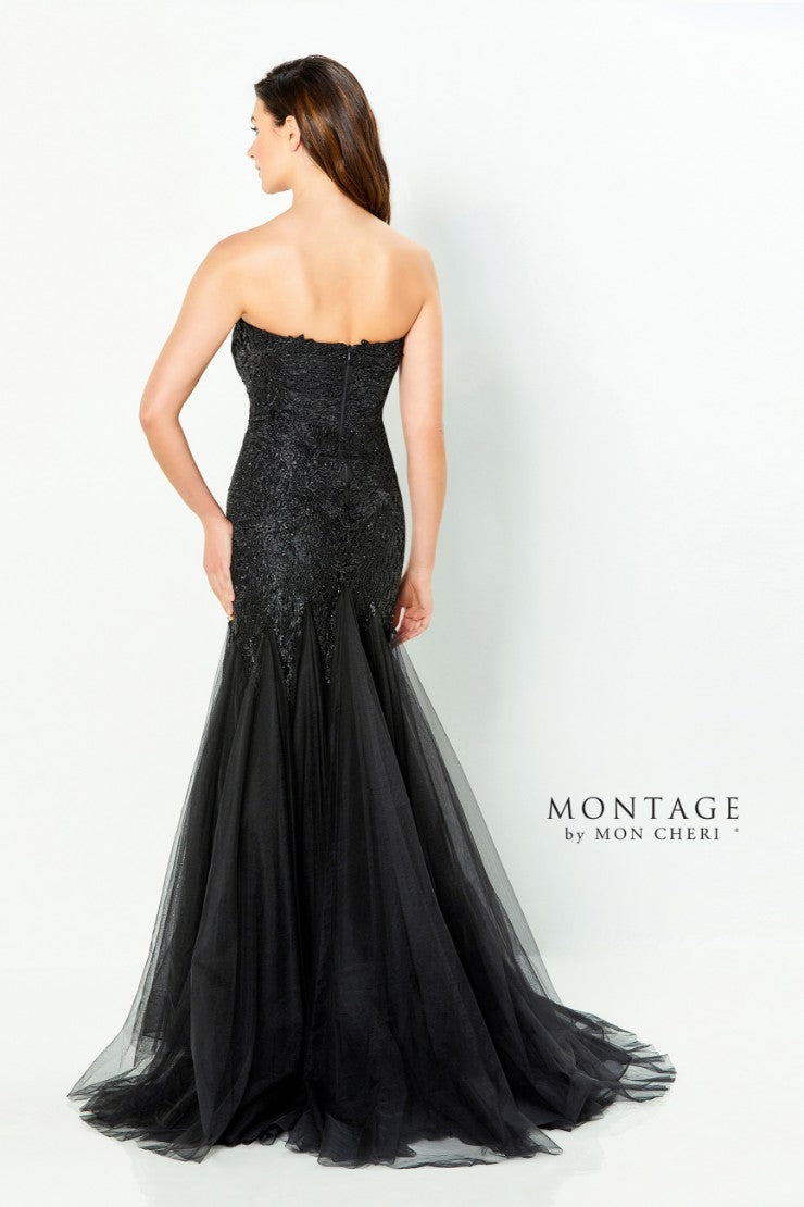 Montage 118964 Long Formal Lace Beaded Evening Dress - view 2