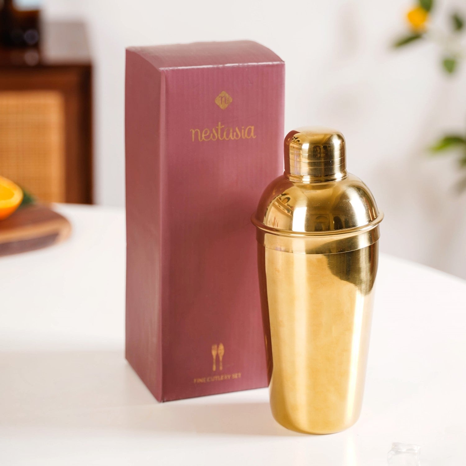 Nestasia Gold Stainless Steel Cocktail Shaker 650ml