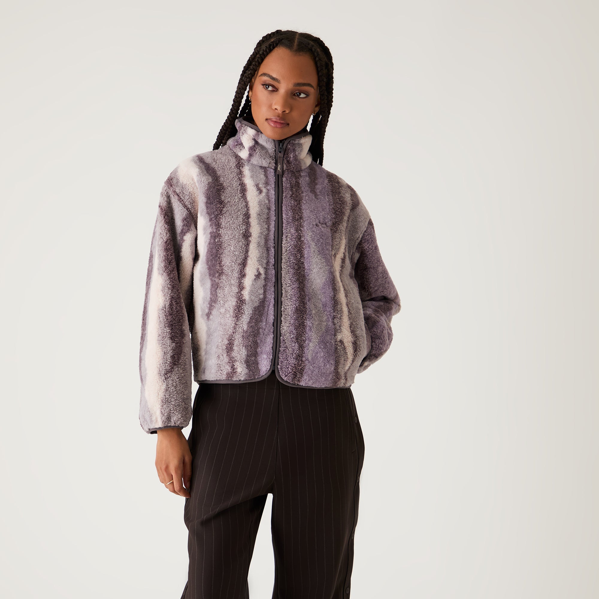 Kith Women Waverly II Jacquard Fur Jacket - Thunder - view 2