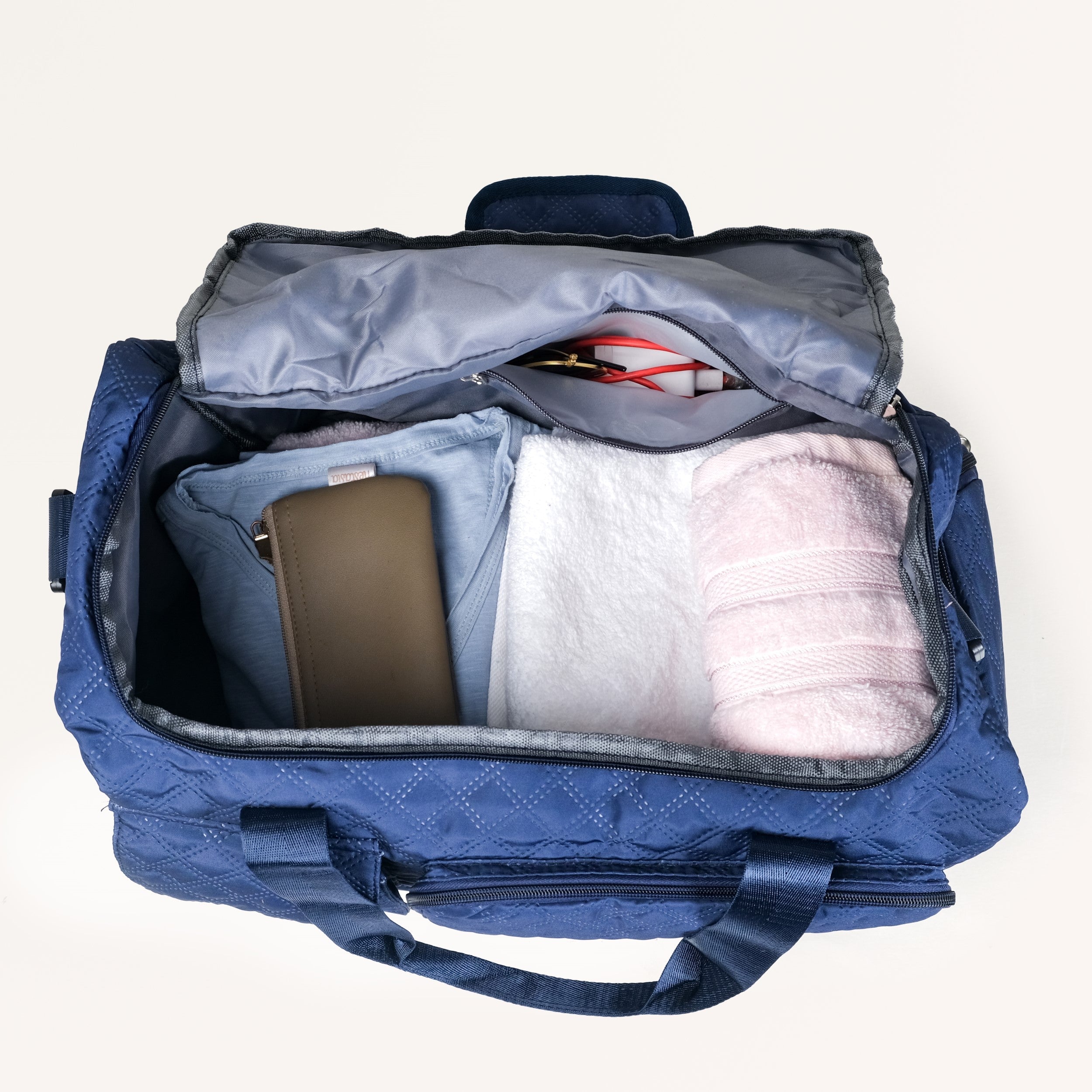 Nestasia Dova Expandable Duffle Bag Dark Blue - view 7
