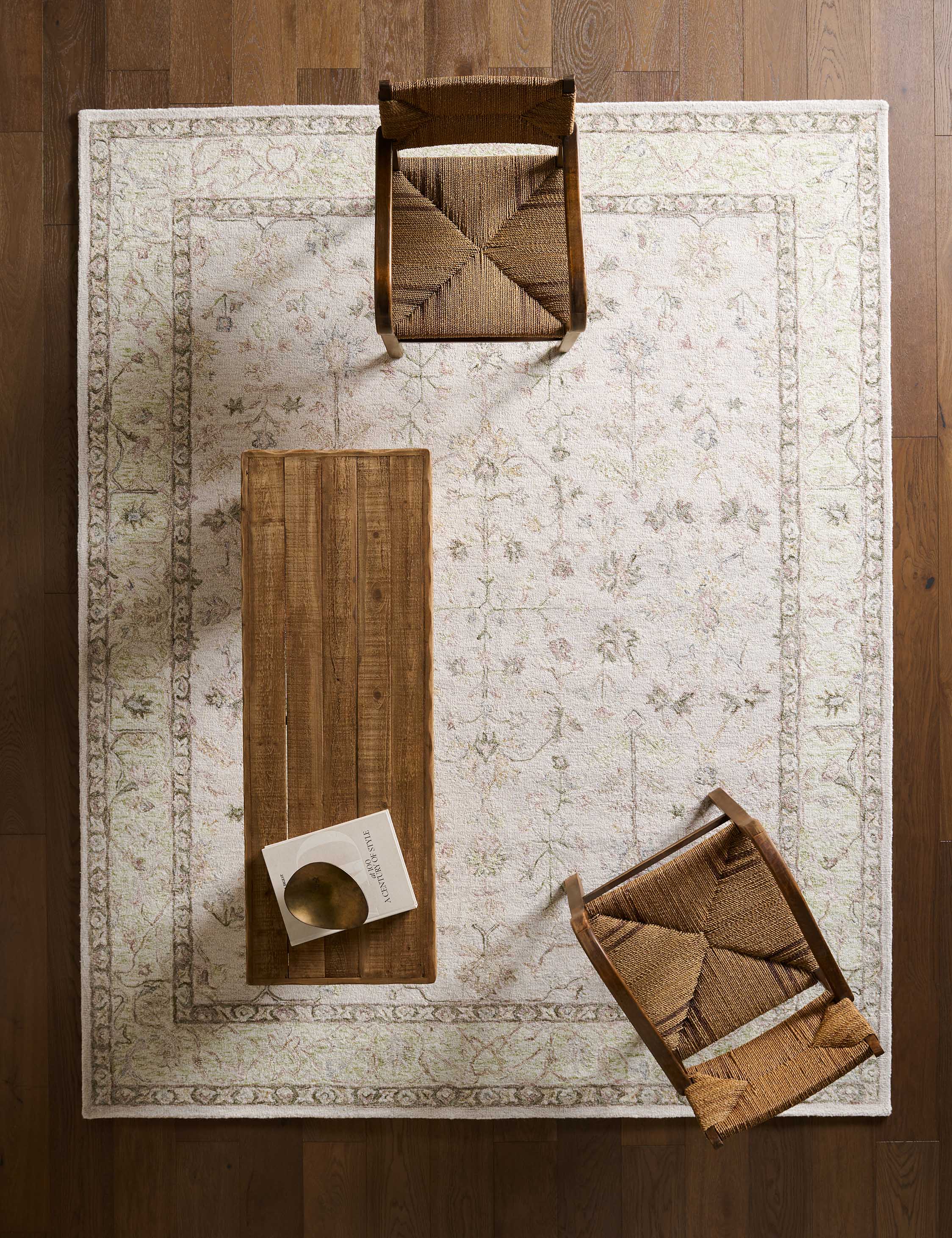 Lulu and Georgia Cassandra Handmade Wool Rug – Ivory and White - view 3