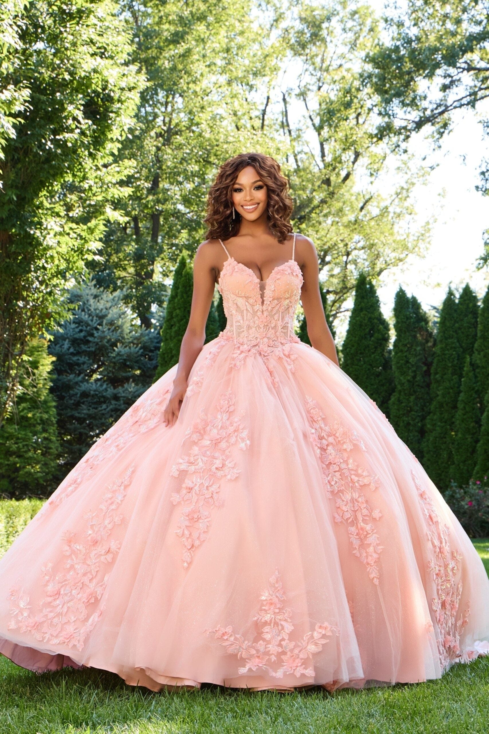 Jovani 43431 Long Ball Gown Floral Quinceanera Dress