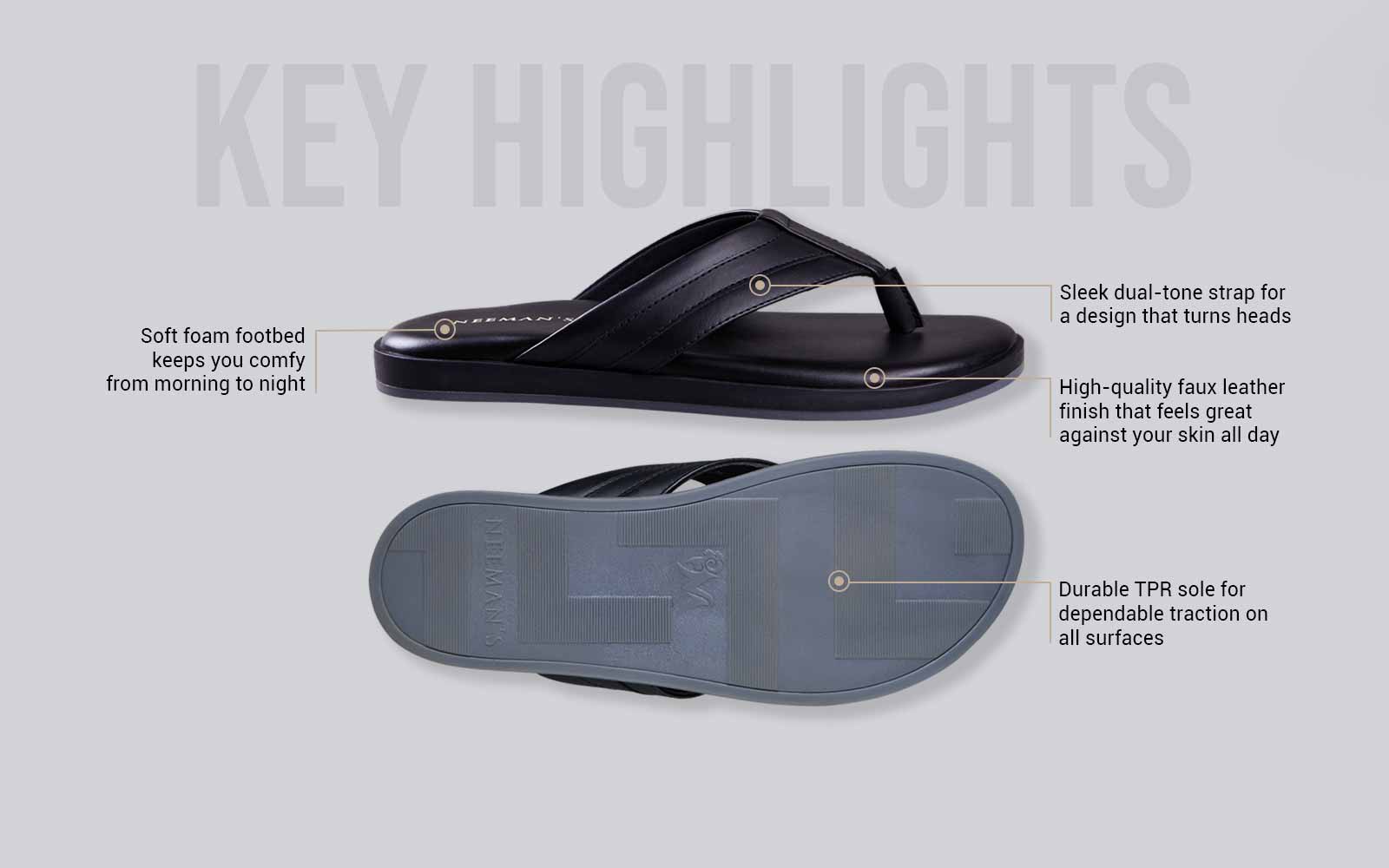 Neeman's Indo-Western Flips : Black - view 4