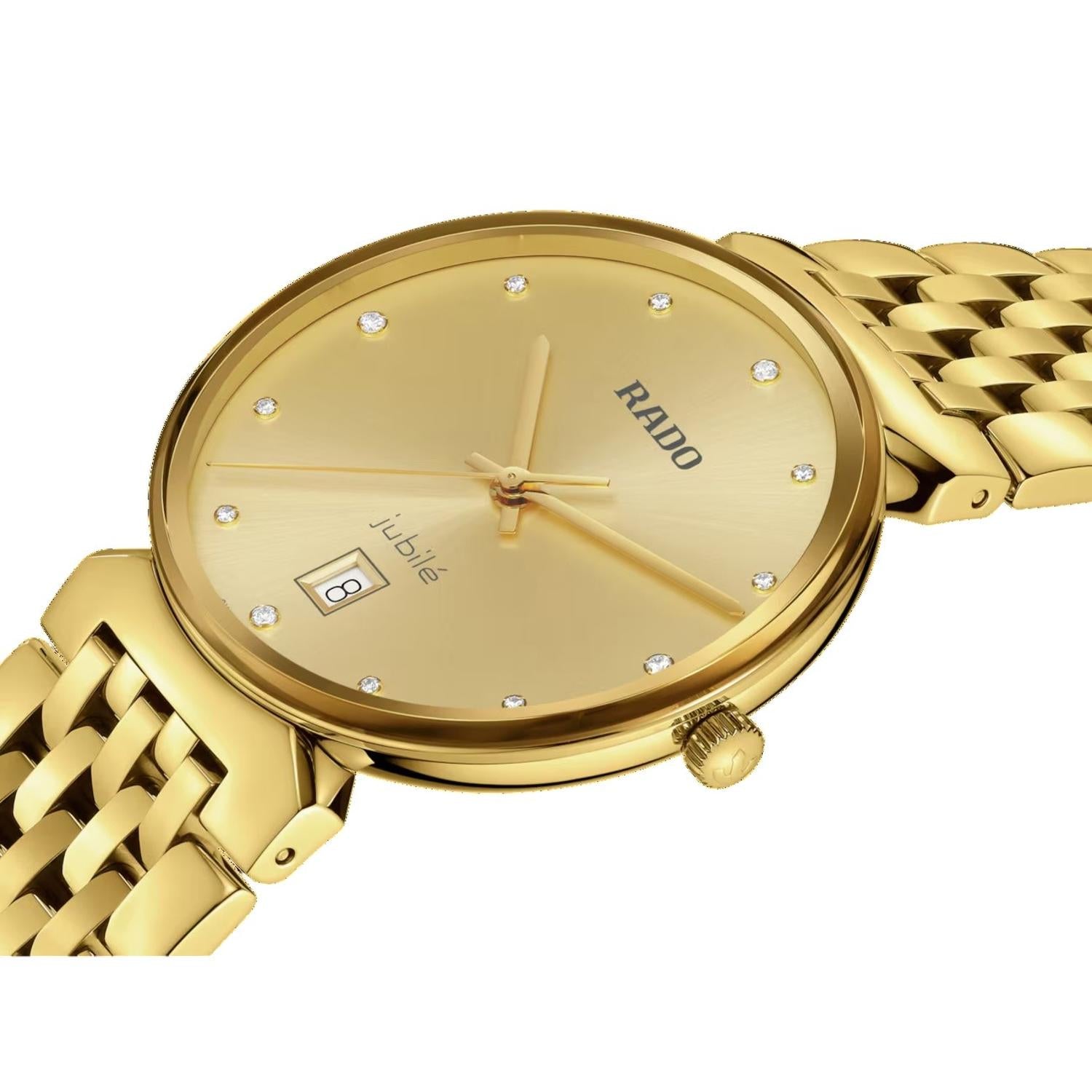 Rado Florence Unisex Quartz Gold Dial Analog Stainless Steel Watch R48914713 - view 2