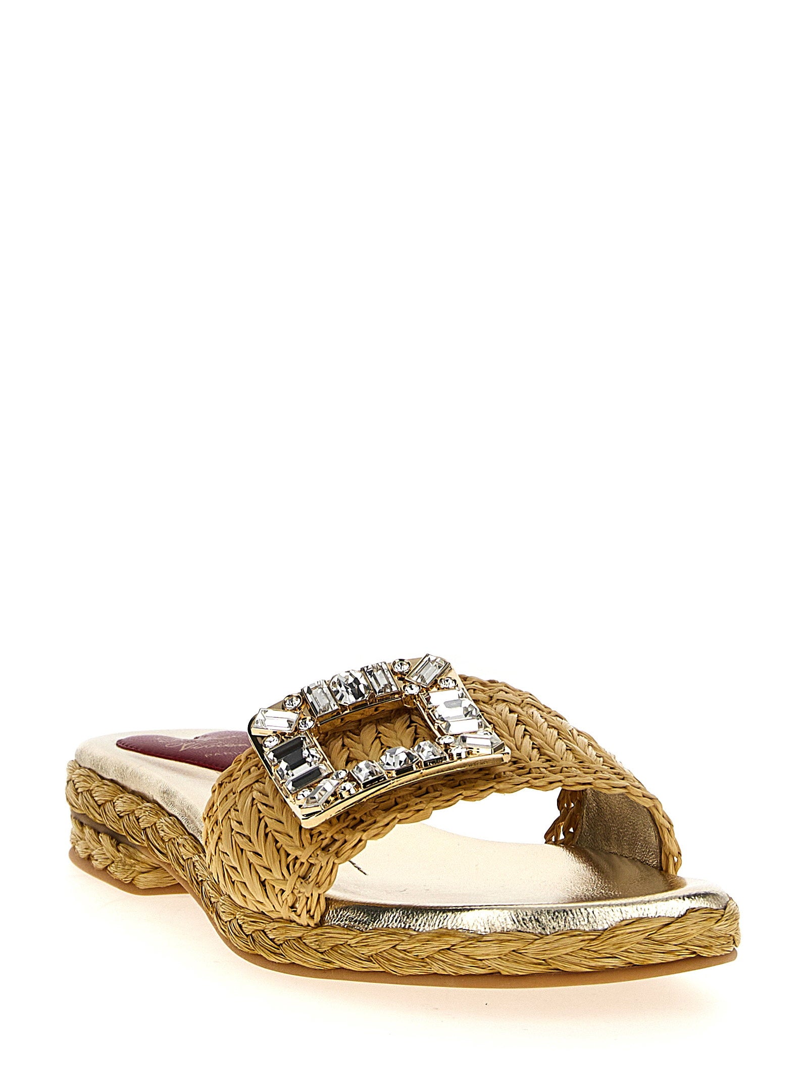 Roger Vivier Raffia Jewel Sandals - view 2