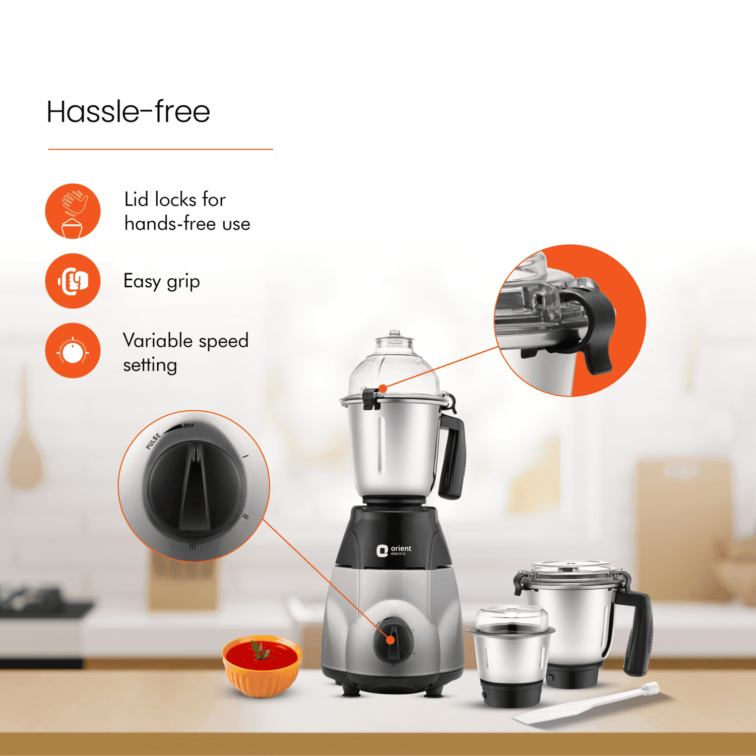 orientelectric Chef Special 3 JAR Mixer Grinder - view 4