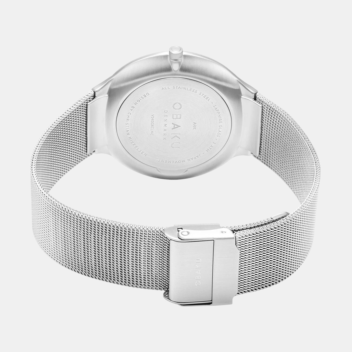 Obaku Ager Men Quartz Blue Dial Analog Stainless Steel Watch V235GXCLMC - view 2